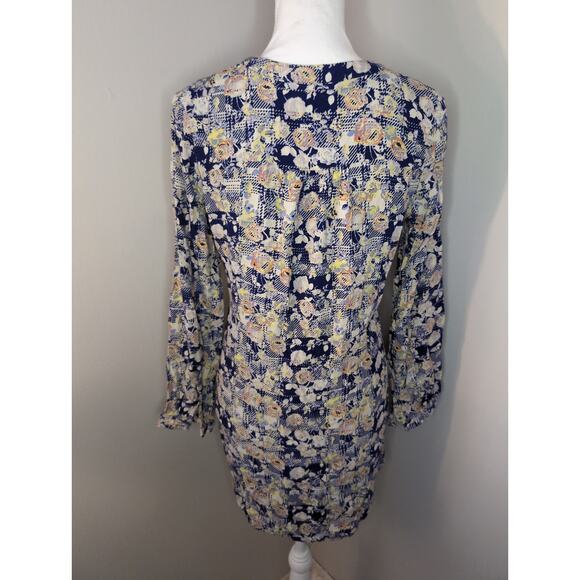 Skies are blue S floral boho long sleeve lightweight summer dress - Picture 4 of 8